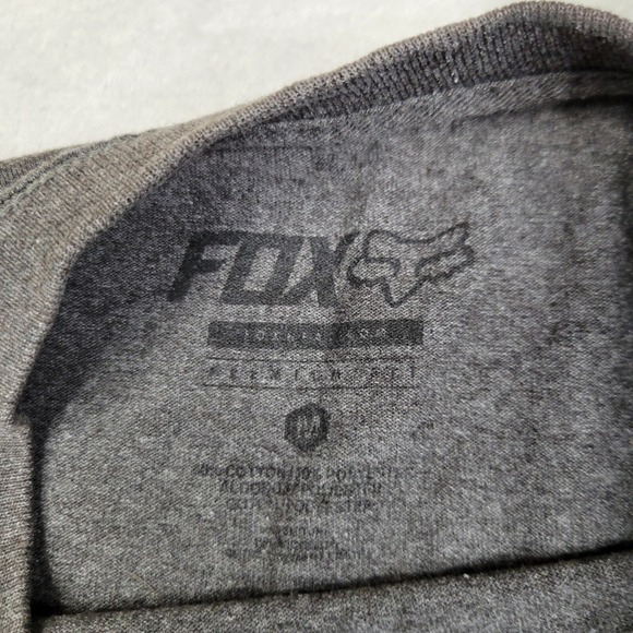FOX Racing Shirt Mens Medium Grey BMX Bike Dirt Tech Active Moto Race Adult M - Picture 3 of 6